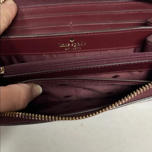 Kate Spade Cream and Brown Leather Wallet - Picture 9 of 13